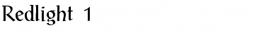 Redlight 1 Regular Font Title Preview