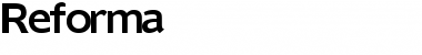 Reforma Regular Font Title Preview
