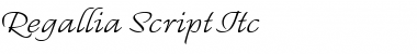 Regallia Script Itc Regular Font Title Preview