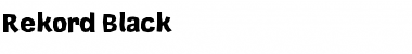 Rekord Black Regular Font Title Preview