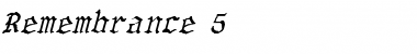Remembrance 5 Italic Font Title Preview