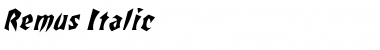 Remus Italic Font Title Preview