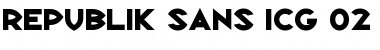 Republik Sans ICG 02 Regular Font Title Preview