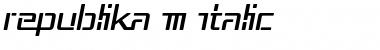 Republika III Italic Font Title Preview
