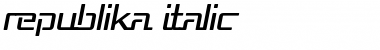 Republika Italic Font Title Preview
