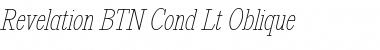 Revelation BTN Cond Lt Oblique Font Title Preview