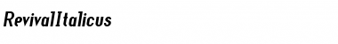 Revival Medium Italic Font Title Preview