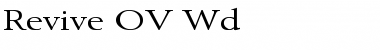 Revive OV Wd Regular Font Title Preview