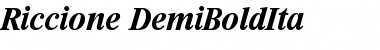 Riccione-DemiBoldIta Regular Font Title Preview