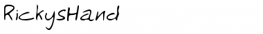 RickysHand Regular Font Title Preview