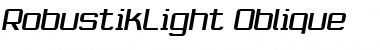 RobustikLight Oblique Regular Font Title Preview