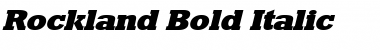 Rockland Bold Italic Font Title Preview