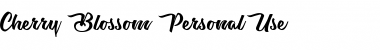 Cherry Blossom personal Use Regular Font Title Preview