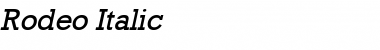 Rodeo Italic Font Title Preview