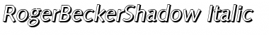 RogerBeckerShadow Italic Font Title Preview