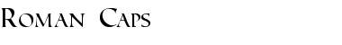 Roman Caps Regular Font Title Preview