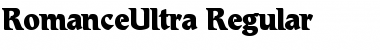 RomanceUltra Regular Font Title Preview