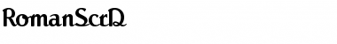 RomanScrD Regular Font Title Preview