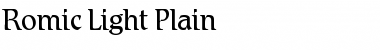 Romic Light Regular Font Title Preview