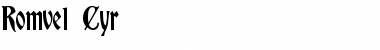 Romvel Cyr Font Title Preview