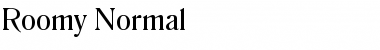 Roomy Normal Font Title Preview
