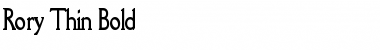 Rory Thin Bold Font Title Preview