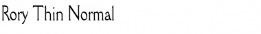 Rory Thin Normal Font Title Preview