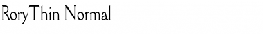 RoryThin Normal Font Title Preview