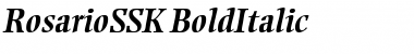 RosarioSSK BoldItalic Font Title Preview