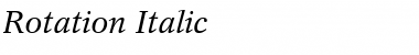 Rotation RomanItalic Font Title Preview