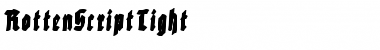 RottenScript Regular Font Title Preview