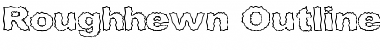 Roughhewn Outline Regular Font Title Preview