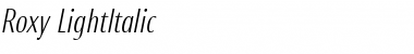 Roxy Italic Font Title Preview