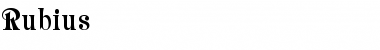 Rubius Regular Font Title Preview
