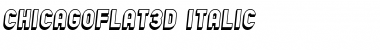 Chicago Flat 3D Italic Font Title Preview