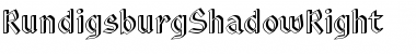 RundigsburgShadowRight Regular Font Title Preview