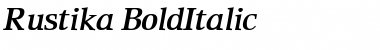 Rustika BoldItalic Font Title Preview
