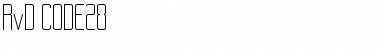 RvD_CODE28 Regular Font Title Preview