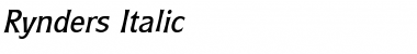 Rynders Italic Font Title Preview