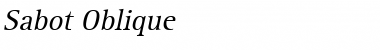 Sabot Oblique Font Title Preview