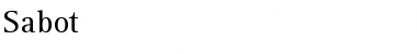 Sabot Normal Font Title Preview