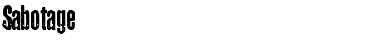 Sabotage Medium Font Title Preview
