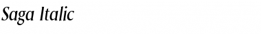 Saga Italic Font Title Preview