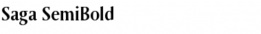Saga SemiBold Regular Font Title Preview