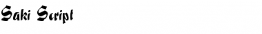 Saki Script Font Title Preview