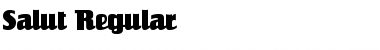Salut Regular Font Title Preview