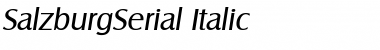 SalzburgSerial Italic Font Title Preview