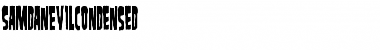 SamdanEvilCondensed Regular Font Title Preview