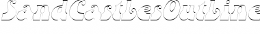 SandCastlesOutline Oblique Font Title Preview