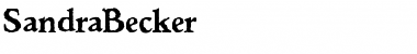 SandraBecker Regular Font Title Preview